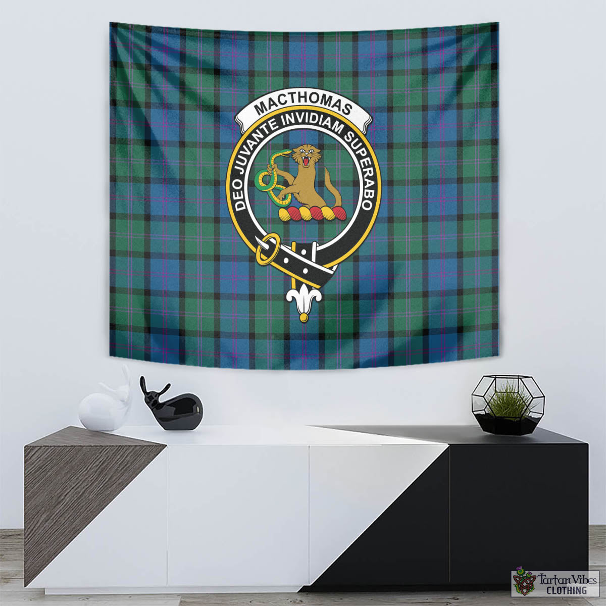 MacThomas (McThomas) Tartan Tapestry Wall Hanging and Home Decor for Room with Family Crest - Tartan Vibes Clothing