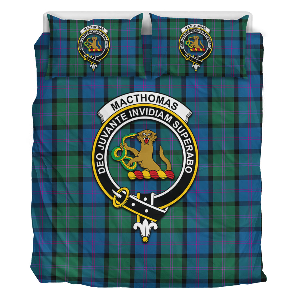 MacThomas (McThomas) Tartan Bedding Set with Family Crest - Tartan Vibes Clothing