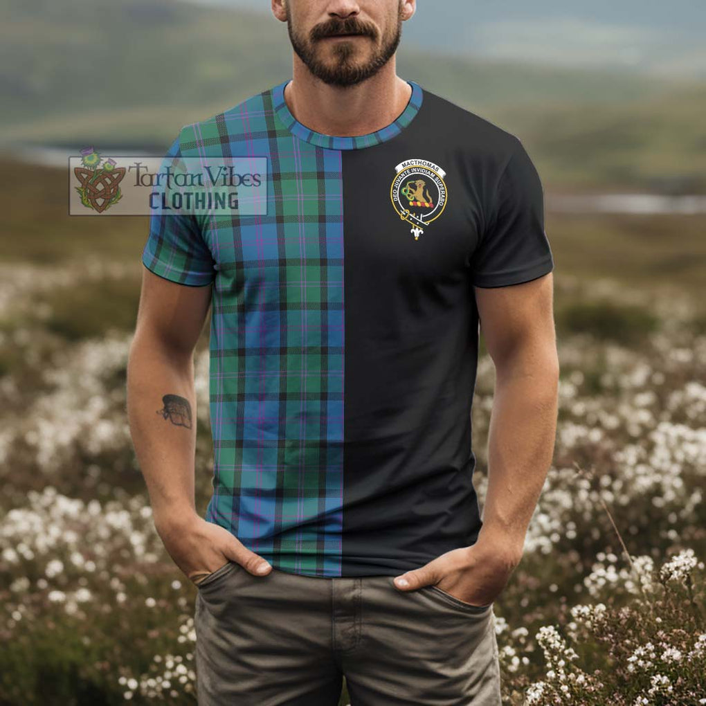 MacThomas (McThomas) Tartan T-Shirt with Family Crest and Half Of Me Style - Tartan Vibes Clothing