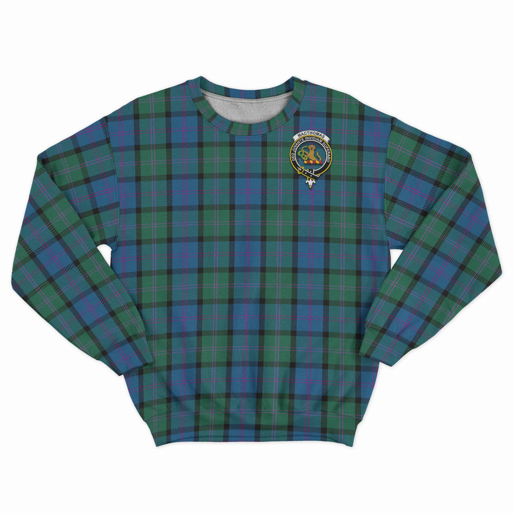 MacThomas (McThomas) Tartan Sweatshirt with Family Crest - Tartan Vibes Clothing