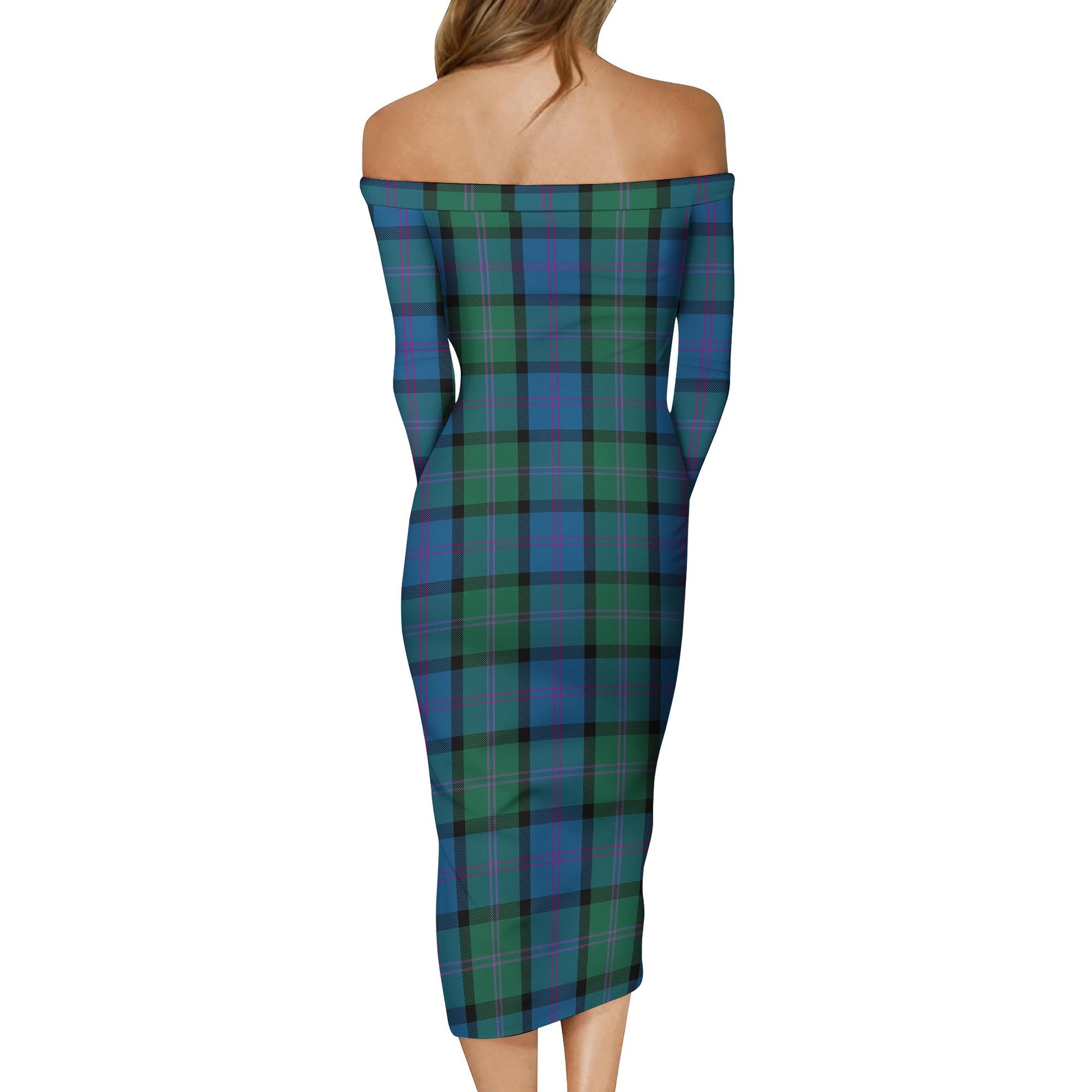 MacThomas (McThomas) Tartan Off Shoulder Lady Dress - Tartan Vibes Clothing