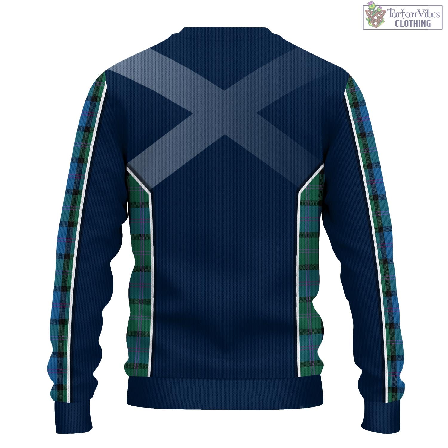 Tartan Vibes Clothing MacThomas Tartan Knitted Sweatshirt with Family Crest and Scottish Thistle Vibes Sport Style