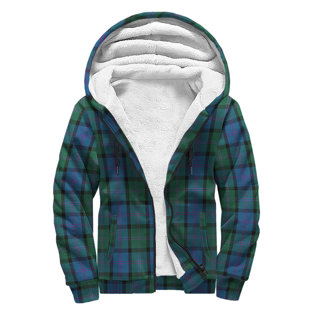 MacThomas (McThomas) Tartan Sherpa Hoodie with Family Crest - Tartan Vibes Clothing