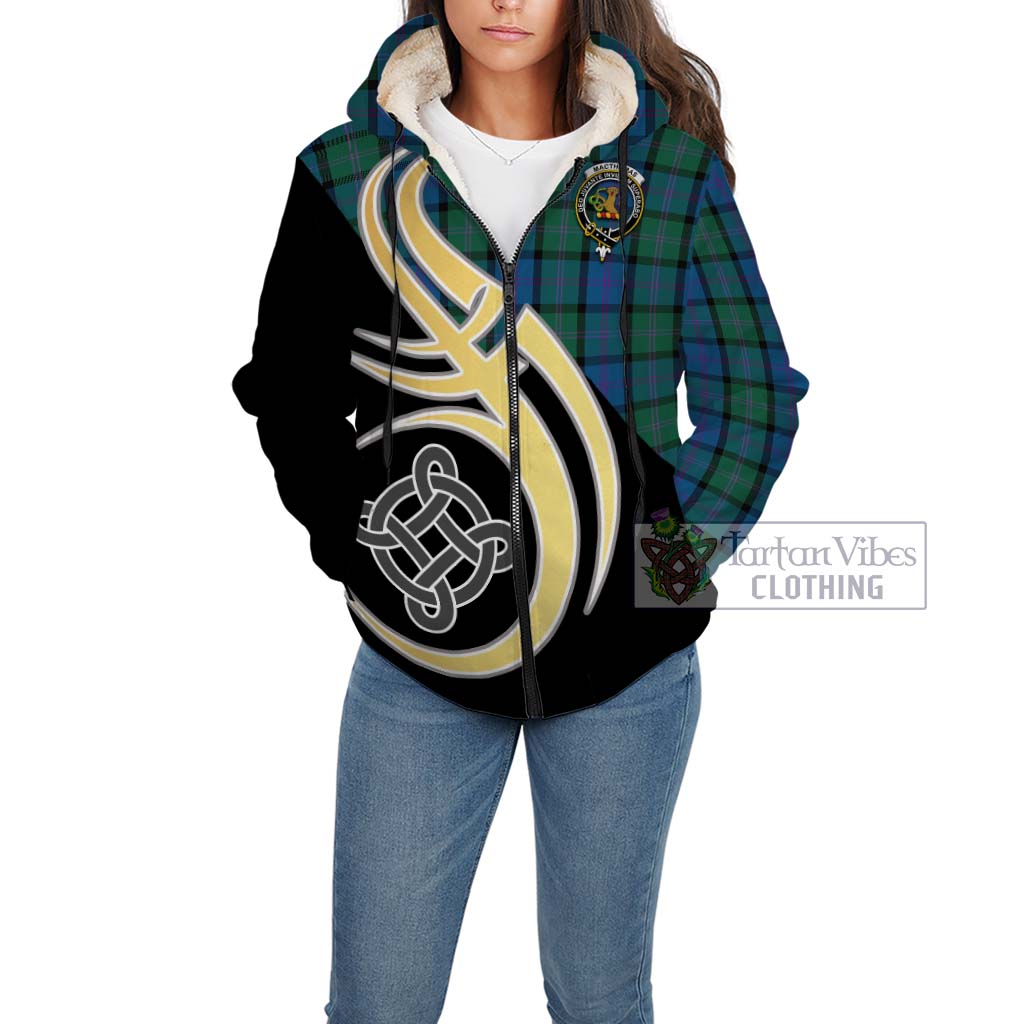 MacThomas (McThomas) Tartan Sherpa Hoodie with Family Crest and Celtic Symbol Style Unisex - Tartan Vibes Clothing