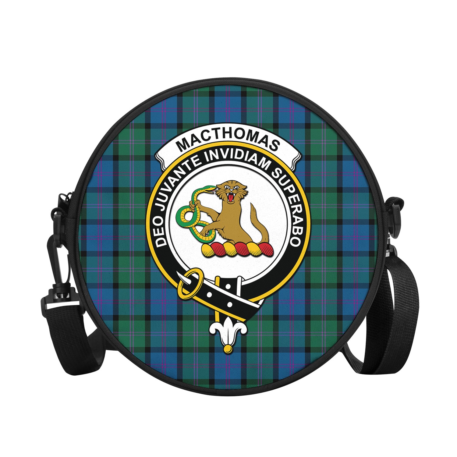 MacThomas (McThomas) Tartan Round Satchel Bags with Family Crest - Tartan Vibes Clothing
