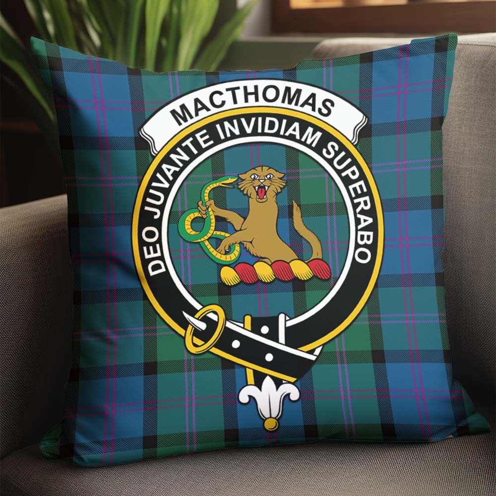 MacThomas (McThomas) Tartan Pillow Cover with Family Crest - Tartan Vibes Clothing
