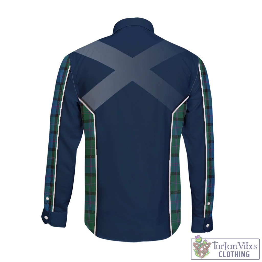 MacThomas (McThomas) Tartan Long Sleeve Button Up Shirt with Family Crest and Scottish Thistle Vibes Sport Style - Tartan Vibes Clothing