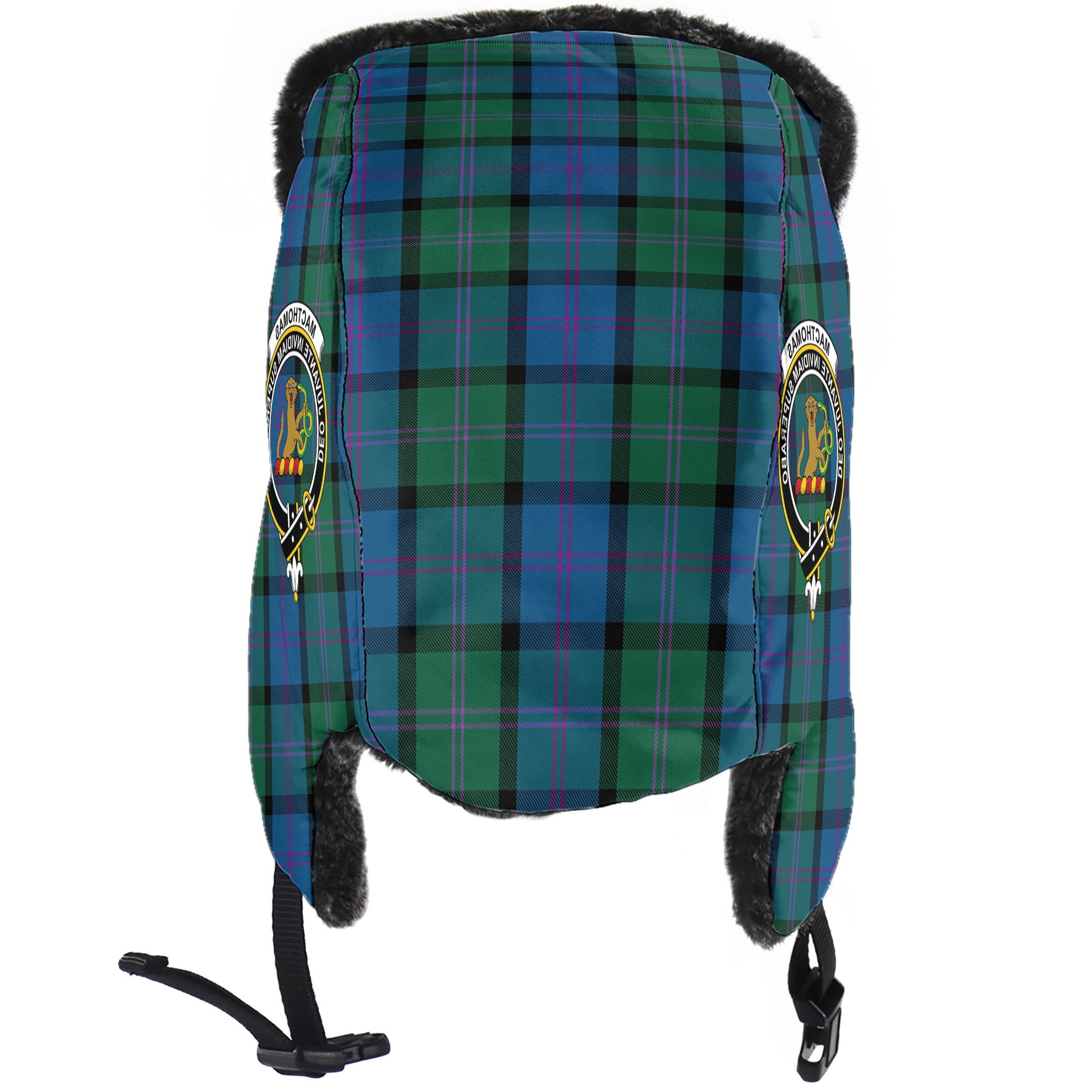 MacThomas (McThomas) Tartan Winter Trapper Hat with Family Crest - Tartan Vibes Clothing