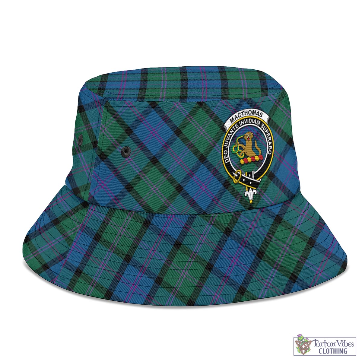 MacThomas (McThomas) Tartan Bucket Hat with Family Crest - Tartan Vibes Clothing