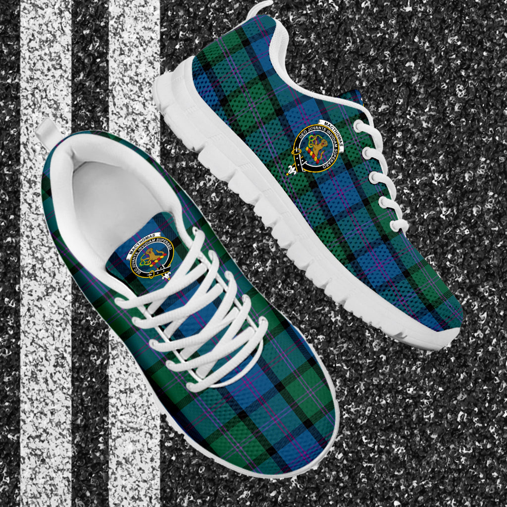MacThomas (McThomas) Tartan Sneakers with Family Crest - Tartan Vibes Clothing