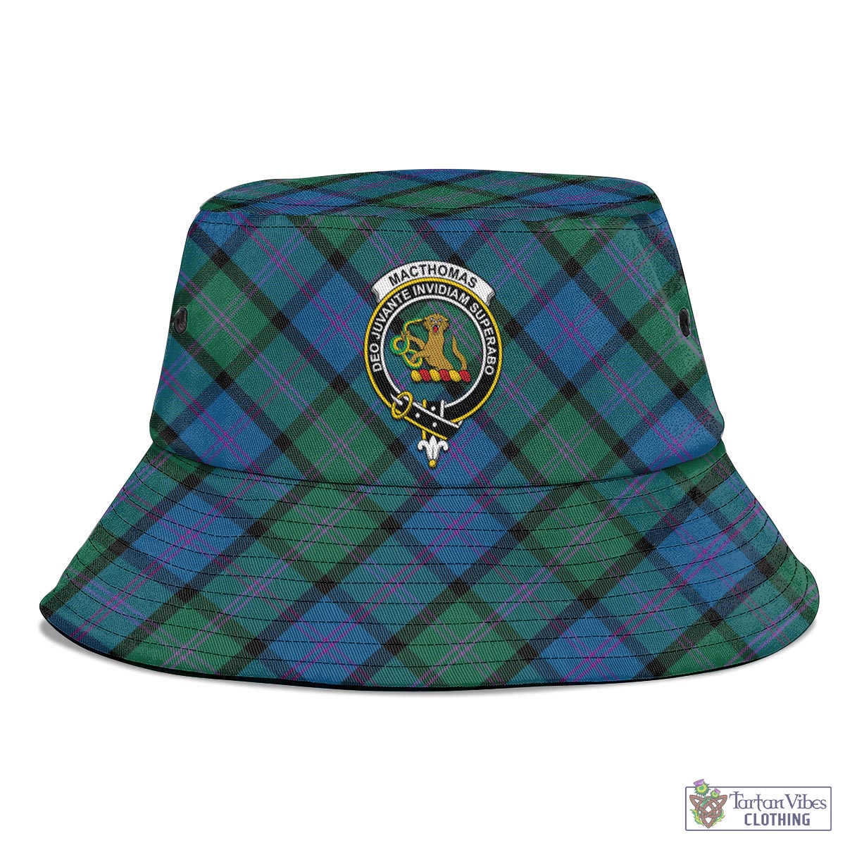 MacThomas (McThomas) Tartan Bucket Hat with Family Crest - Tartan Vibes Clothing