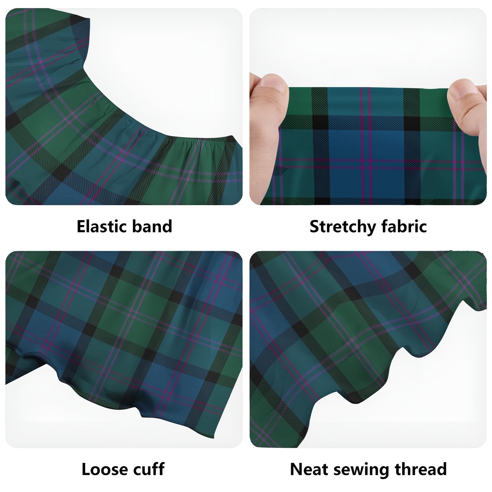 MacThomas (McThomas) Tartan Off Shoulder Long Dress - Tartan Vibes Clothing