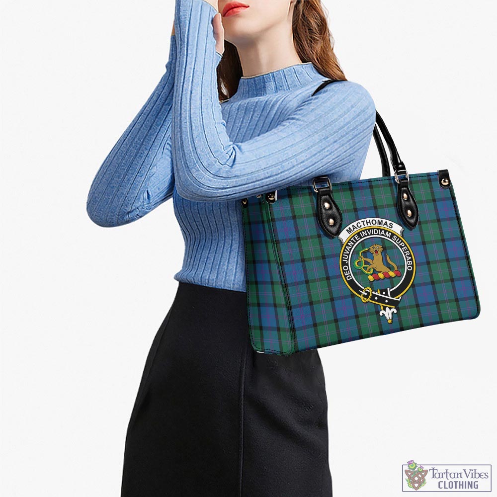 MacThomas (McThomas) Tartan Luxury Leather Handbags with Family Crest - Tartan Vibes Clothing