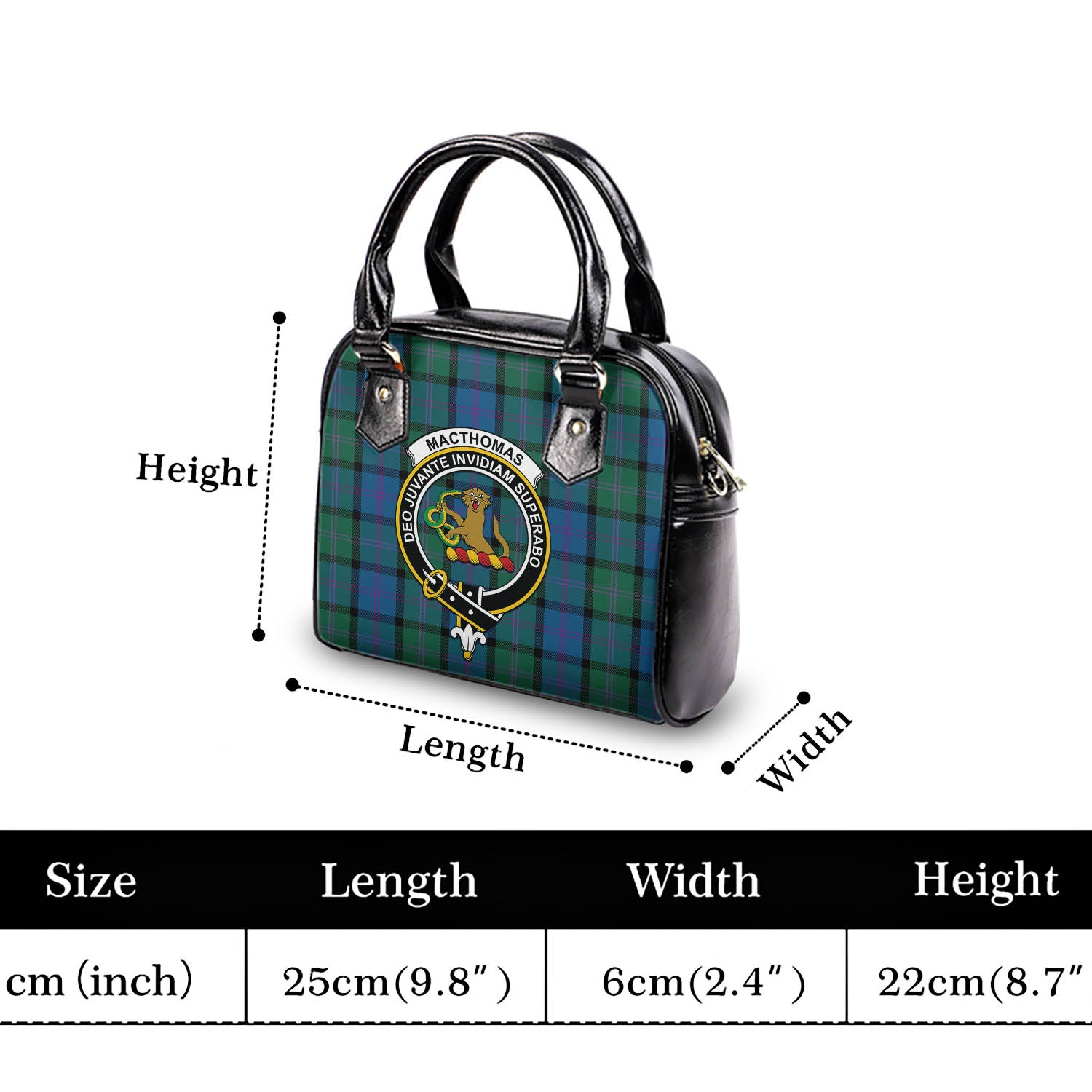 MacThomas (McThomas) Tartan Shoulder Handbags with Family Crest - Tartan Vibes Clothing