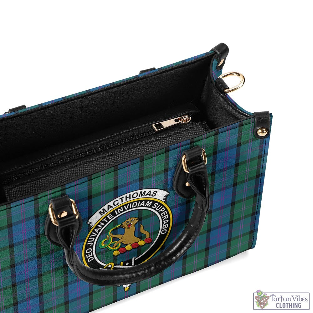 MacThomas (McThomas) Tartan Luxury Leather Handbags with Family Crest - Tartan Vibes Clothing
