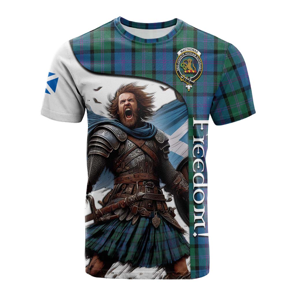 MacThomas (McThomas) Crest Tartan Cotton T-shirt Inspired by the Freedom of Scottish Warrior Kid's Shirt - Tartan Vibes Clothing