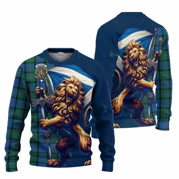 MacThomas (McThomas) Tartan Family Crest Knitted Sweater with Scottish Majestic Lion Unisex - Tartan Vibes Clothing
