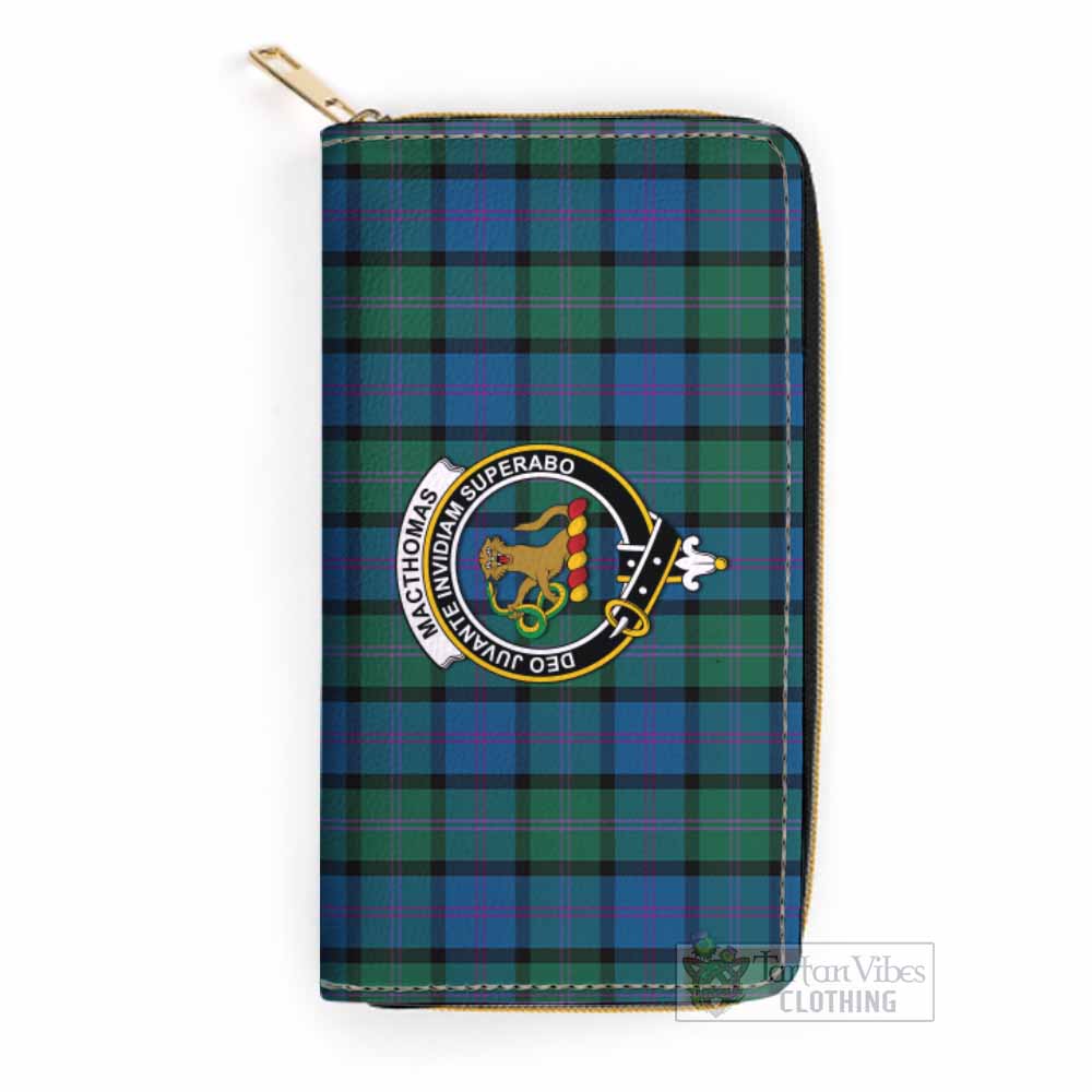 MacThomas (McThomas) Tartan Women's Leather Wallet with Family Crest One Size 19.7*10.5*3.5 cm - Tartan Vibes Clothing