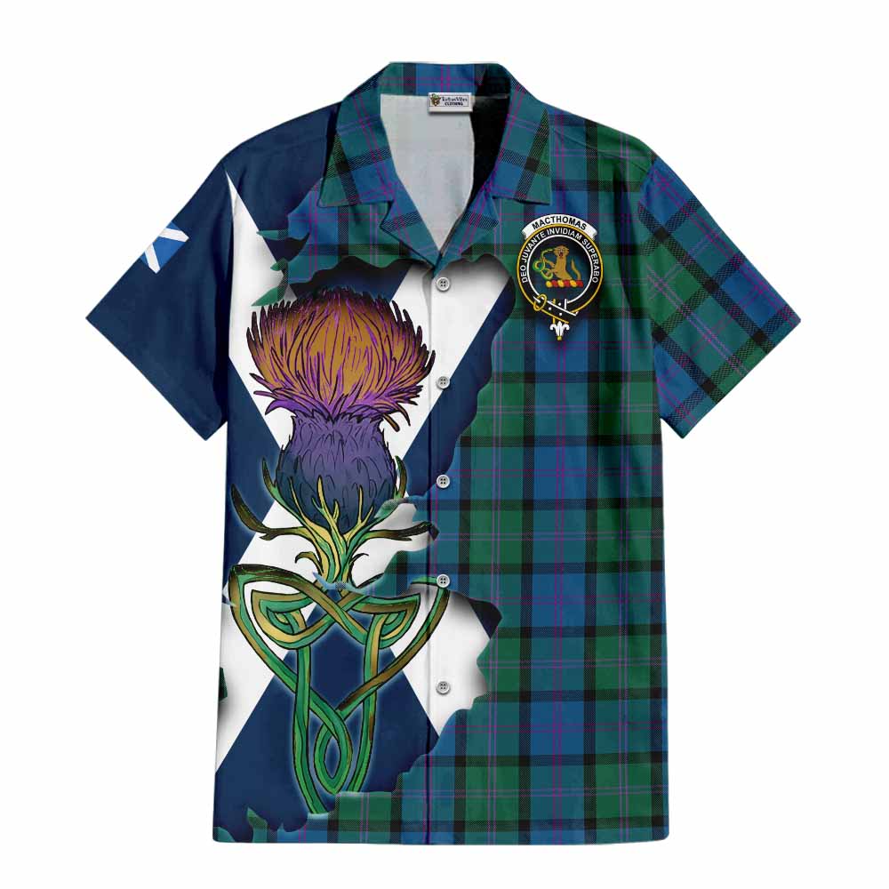 MacThomas (McThomas) Tartan Family Crest Hawaiian Shirt Scottish Thistle Celtic Inspired Kid - Tartan Vibes Clothing