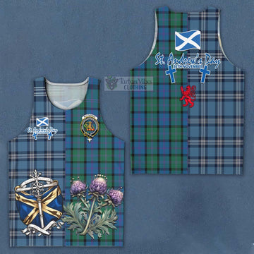 MacThomas (McThomas) Tartan Men's Tank Top Happy St. Andrew's Day Half Tartan Style Men - Tartan Vibes Clothing