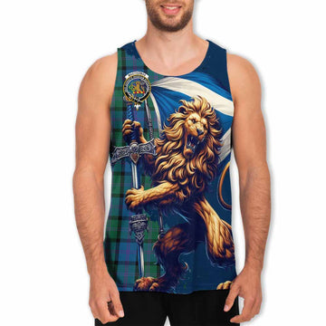 MacThomas (McThomas) Tartan Family Crest Men's Tank Top with Scottish Majestic Lion Men - Tartan Vibes Clothing