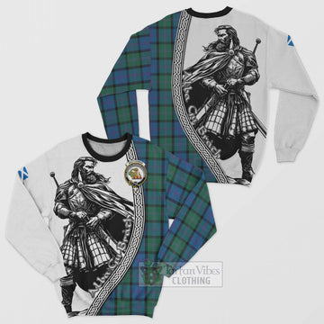 MacThomas (McThomas) Tartan Clan Crest Sweatshirt with Highlander Warrior Celtic Style Unisex - Tartan Vibes Clothing