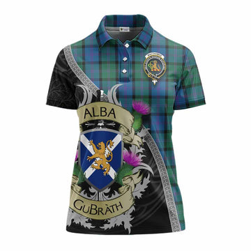MacThomas (McThomas) Tartan Family Crest Women's Polo Shirt Lion Rampant Royal Thistle Shield Celtic Inspired Women - Tartan Vibes Clothing