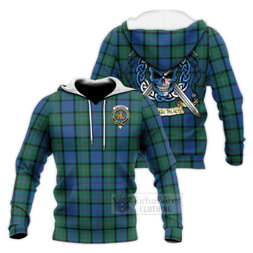 MacThomas (McThomas) Tartan Knitted Hoodie with Family Crest Celtic Skull Style Unisex Knitted Pullover Hoodie - Tartan Vibes Clothing