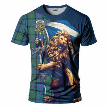 MacThomas (McThomas) Tartan Family Crest T-Shirt with Scottish Majestic Lion Kid's Shirt - Tartan Vibes Clothing