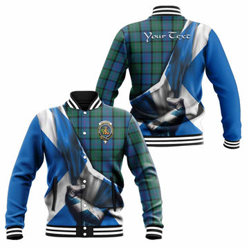 MacThomas (McThomas) Tartan Baseball Jacket with Family Crest Scotland Patriotic Style Unisex - Tartan Vibes Clothing