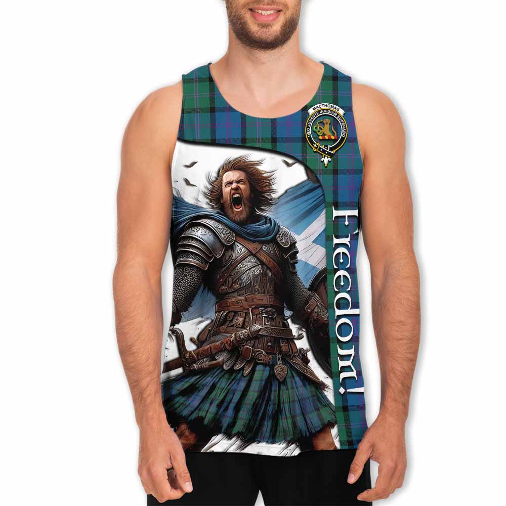 Tartan Vibes Clothing MacThomas (McThomas) Crest Tartan Men's Tank Top Inspired by the Freedom of Scottish Warrior