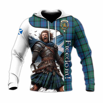 Tartan Vibes Clothing MacThomas (McThomas) Crest Tartan Knitted Hoodie Inspired by the Freedom of Scottish Warrior