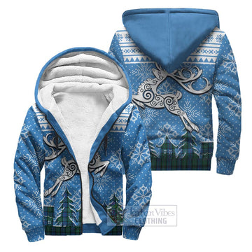 MacThomas (McThomas) Clan Christmas Sherpa Hoodie Celtic Reindeer Style Unisex S - Tartan Vibes Clothing