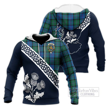MacThomas (McThomas) Tartan Knitted Hoodie Featuring Thistle and Scotland Map Unisex Knitted Pullover Hoodie - Tartan Vibes Clothing