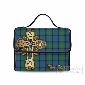 Tartan Vibes Clothing MacThomas (McThomas) Tartan Waterproof Canvas Bag Golden Thistle Celtic Cross Style