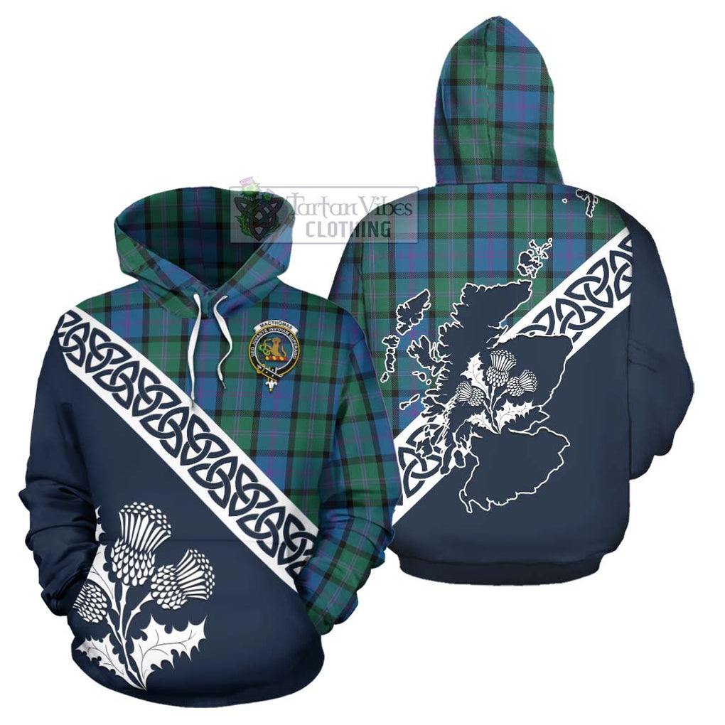 MacThomas (McThomas) Tartan Hoodie Featuring Thistle and Scotland Map Zip Hoodie - Tartan Vibes Clothing