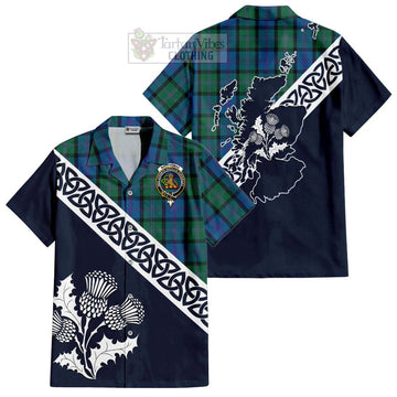 MacThomas (McThomas) Tartan Hawaiian Shirt Featuring Thistle and Scotland Map Kid - Tartan Vibes Clothing