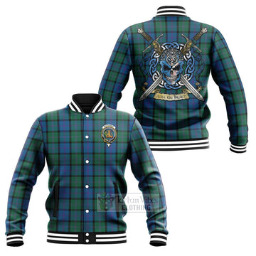 MacThomas (McThomas) Tartan Baseball Jacket with Family Crest Celtic Skull Style Unisex - Tartan Vibes Clothing