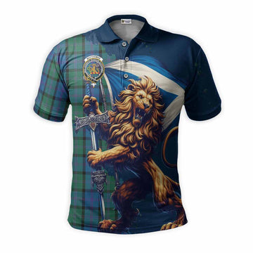 MacThomas (McThomas) Tartan Family Crest Men's Polo Shirt with Scottish Majestic Lion Kid - Tartan Vibes Clothing
