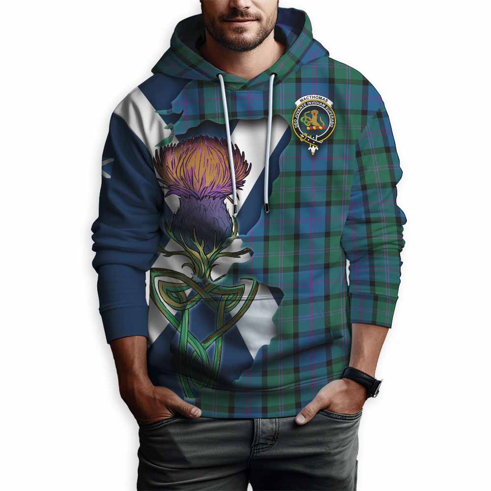 MacThomas (McThomas) Tartan Family Crest Hoodie Scottish Thistle Celtic Inspired Pullover Hoodie - Tartan Vibes Clothing