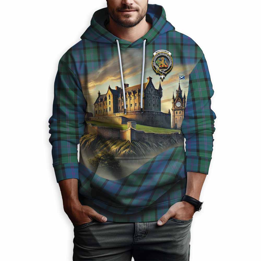 MacThomas (McThomas) Tartan Family Crest Hoodie with Scottish Ancient Castle Style Pullover Hoodie - Tartan Vibes Clothing