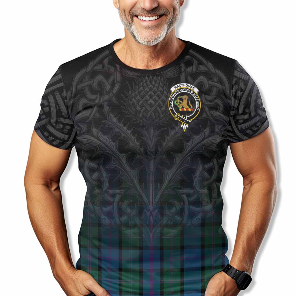 MacThomas (McThomas) Tartan T-Shirt with Family Crest Celtic Thistle Vibes Kid's Shirt - Tartan Vibes Clothing