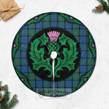 MacThomas (McThomas) Tartan Christmas Tree Skirt Scottish Thistle Style Casual Tree Skirts - Tartan Vibes Clothing