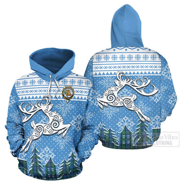 Tartan Vibes Clothing MacThomas (McThomas) Clan Christmas Hoodie Celtic Reindeer Style