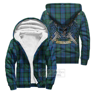 MacThomas (McThomas) Tartan Sherpa Hoodie with Family Crest Celtic Skull Style Unisex S - Tartan Vibes Clothing