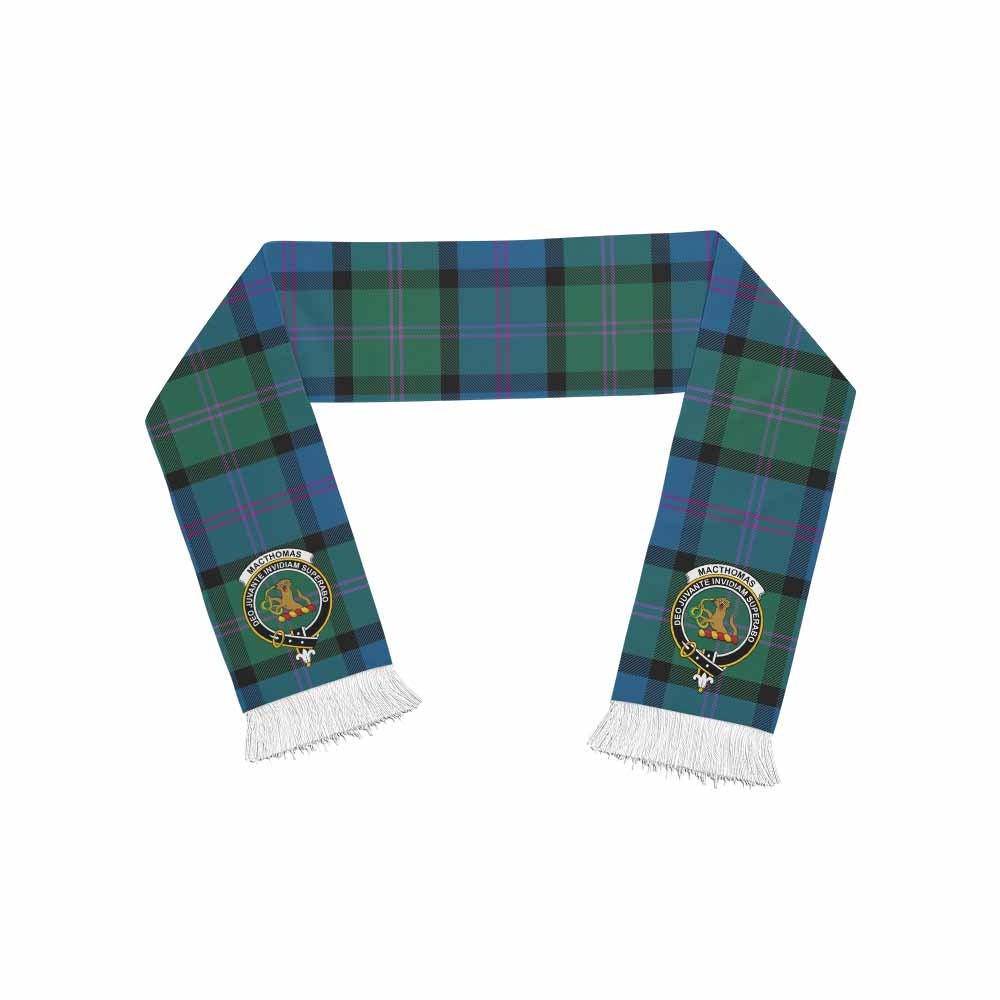 MacThomas (McThomas) Tartan Ruffneck Scarf with Family Crest One Size 67.7*6.7 inches - Tartan Vibes Clothing