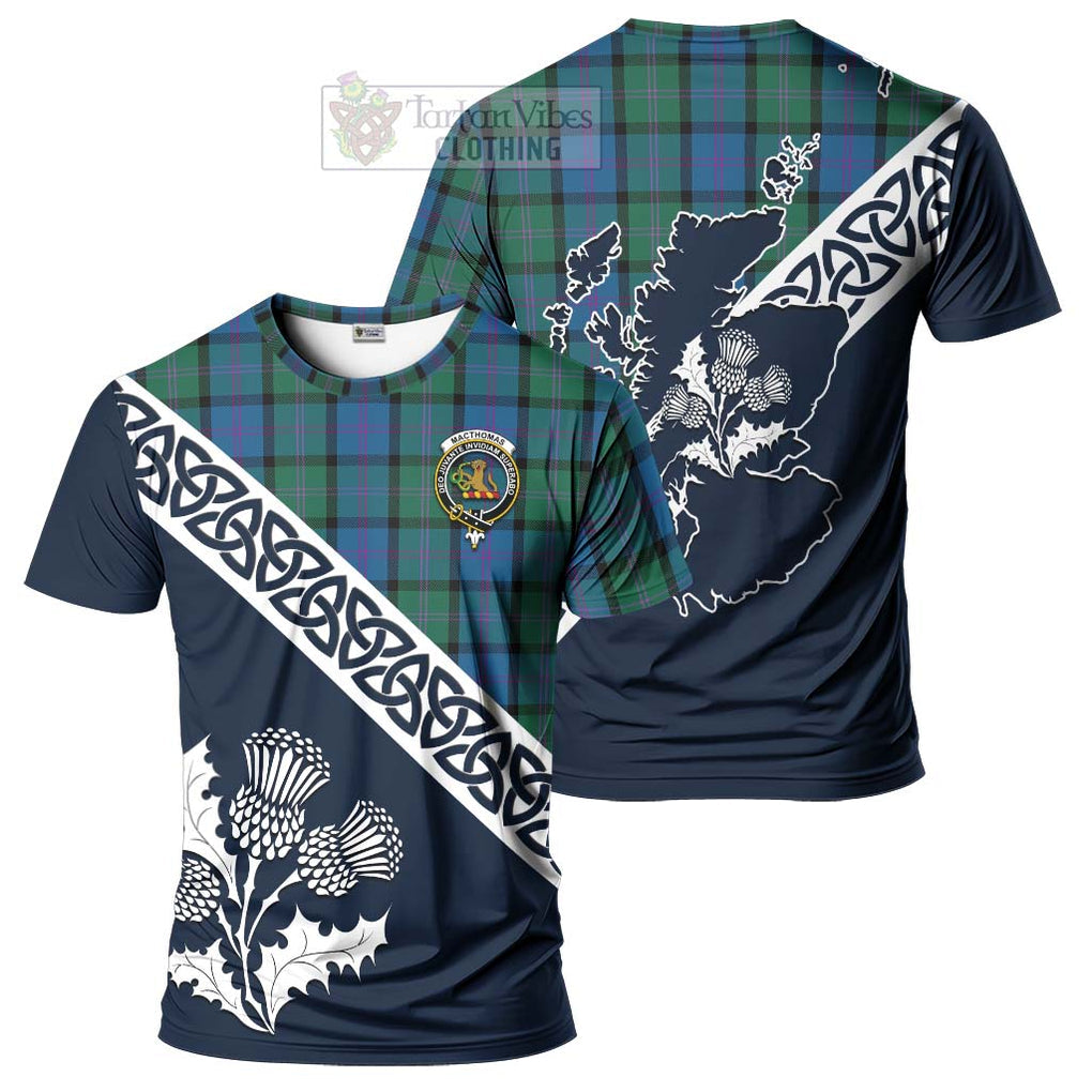 MacThomas (McThomas) Tartan T-Shirt Featuring Thistle and Scotland Map Kid's Shirt - Tartanvibesclothing Store