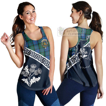 MacThomas (McThomas) Tartan Women's Racerback Tanks Featuring Thistle and Scotland Map 4XL - Tartan Vibes Clothing