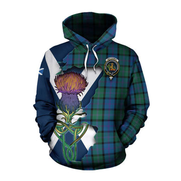 MacThomas (McThomas) Tartan Family Crest Cotton Hoodie Scottish Thistle Celtic Inspired Pullover Hoodie XS - Tartan Vibes Clothing