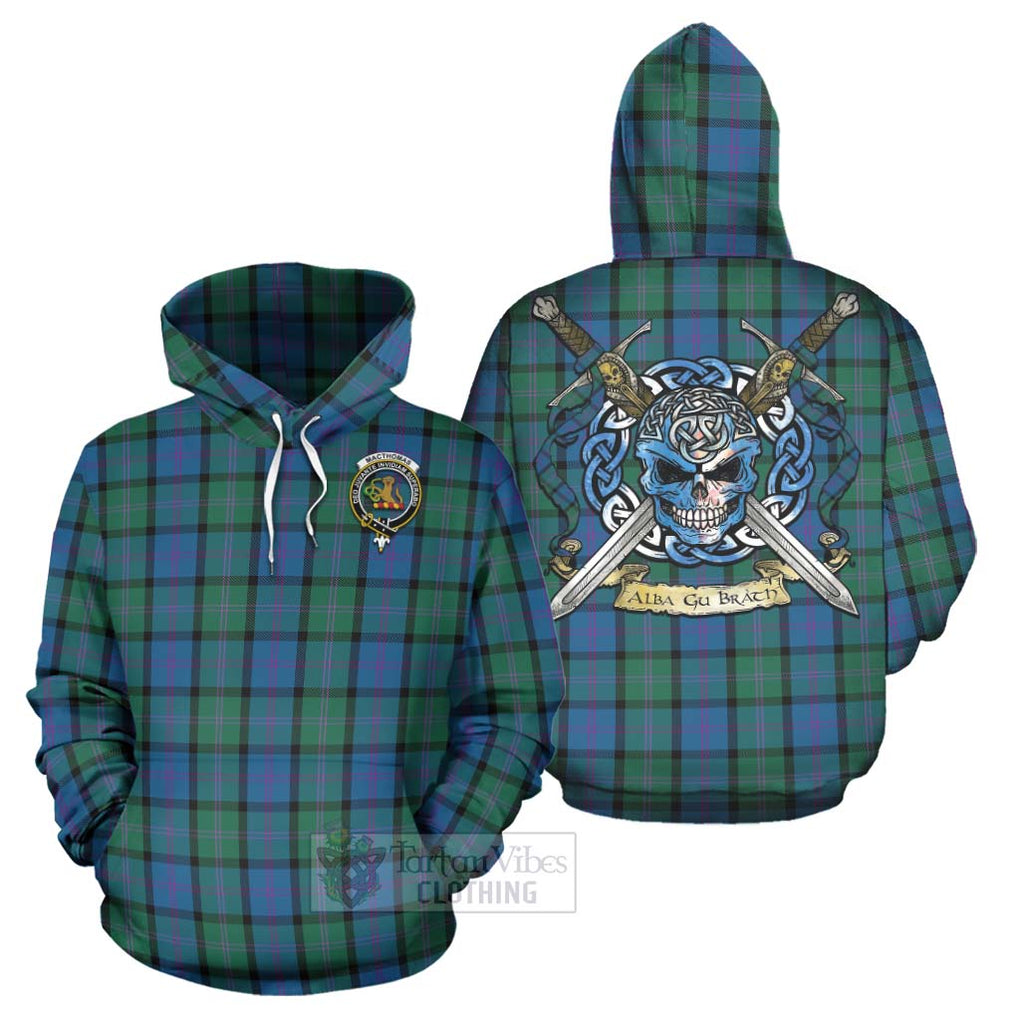 MacThomas (McThomas) Tartan Hoodie with Family Crest Celtic Skull Style Zip Hoodie - Tartan Vibes Clothing
